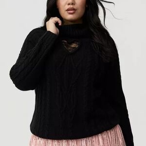 NWOT Torrid Heart Turtleneck Pullover Sweater- Size 1x